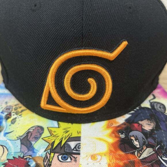 Vintage Naruto Konoha Leaf Hat Cap Thick Embroidered Anime 2007 Snapback RARE - Picture 9 of 10